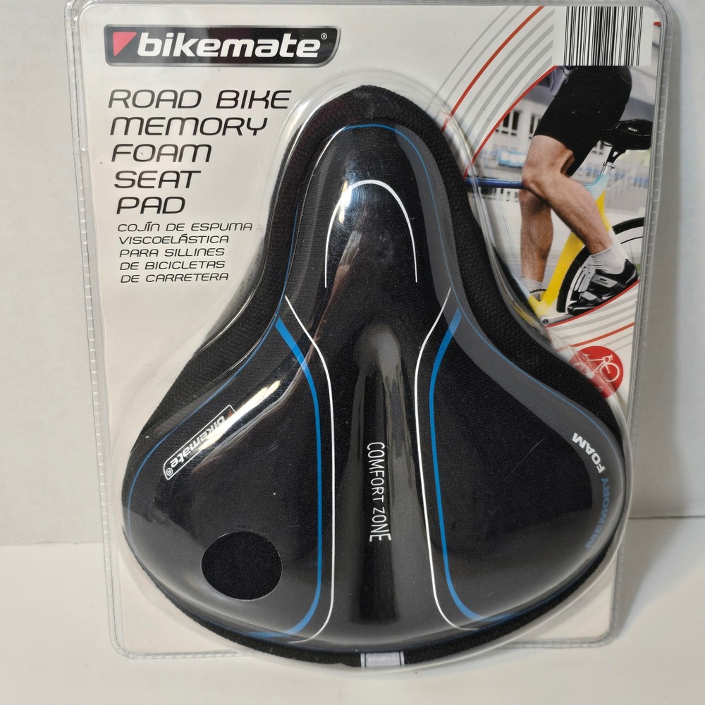 Bikemate Road Bike Memory Foam Seat Pad Black Comfort Zone NEW
